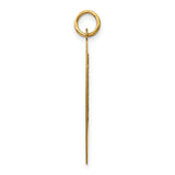 Break Apart Mizpah Coin Emotional Bond Words Genesis 31:49 on Heart Shaped Charm Pendant in Real 14k Yellow Gold
