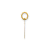 14k Yellow Gold Heart Shaped Sister Pendant, Sentimental Charm for Women