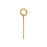 14k Yellow Gold Special Sister Pendant with Heart and Scalloped Edge Medallion Charm