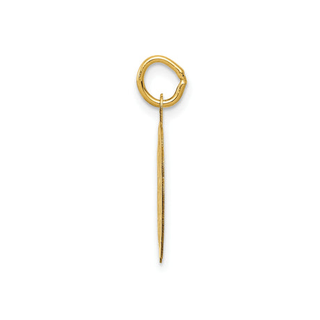 14k Yellow Gold Special Sister Pendant with Heart and Scalloped Edge Medallion Charm