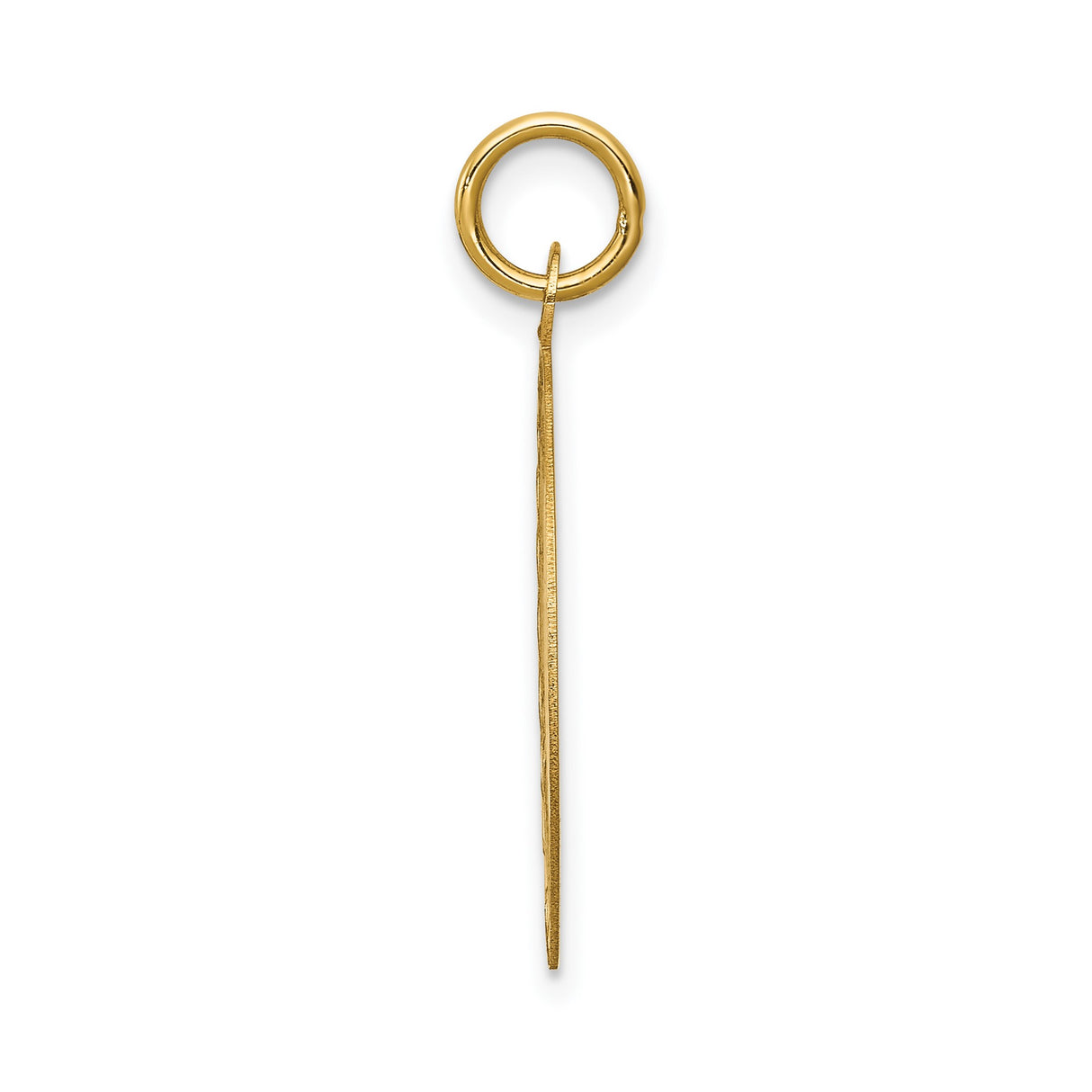 14k Yellow Gold Graduation Pendant with Happy Graduation Day Engraving and Geometric Border