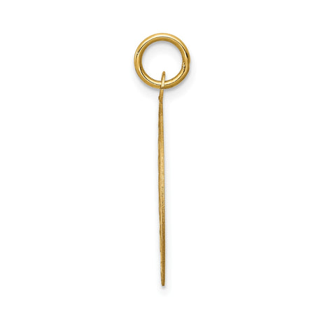14k Yellow Gold Graduation Pendant with Happy Graduation Day Engraving and Geometric Border