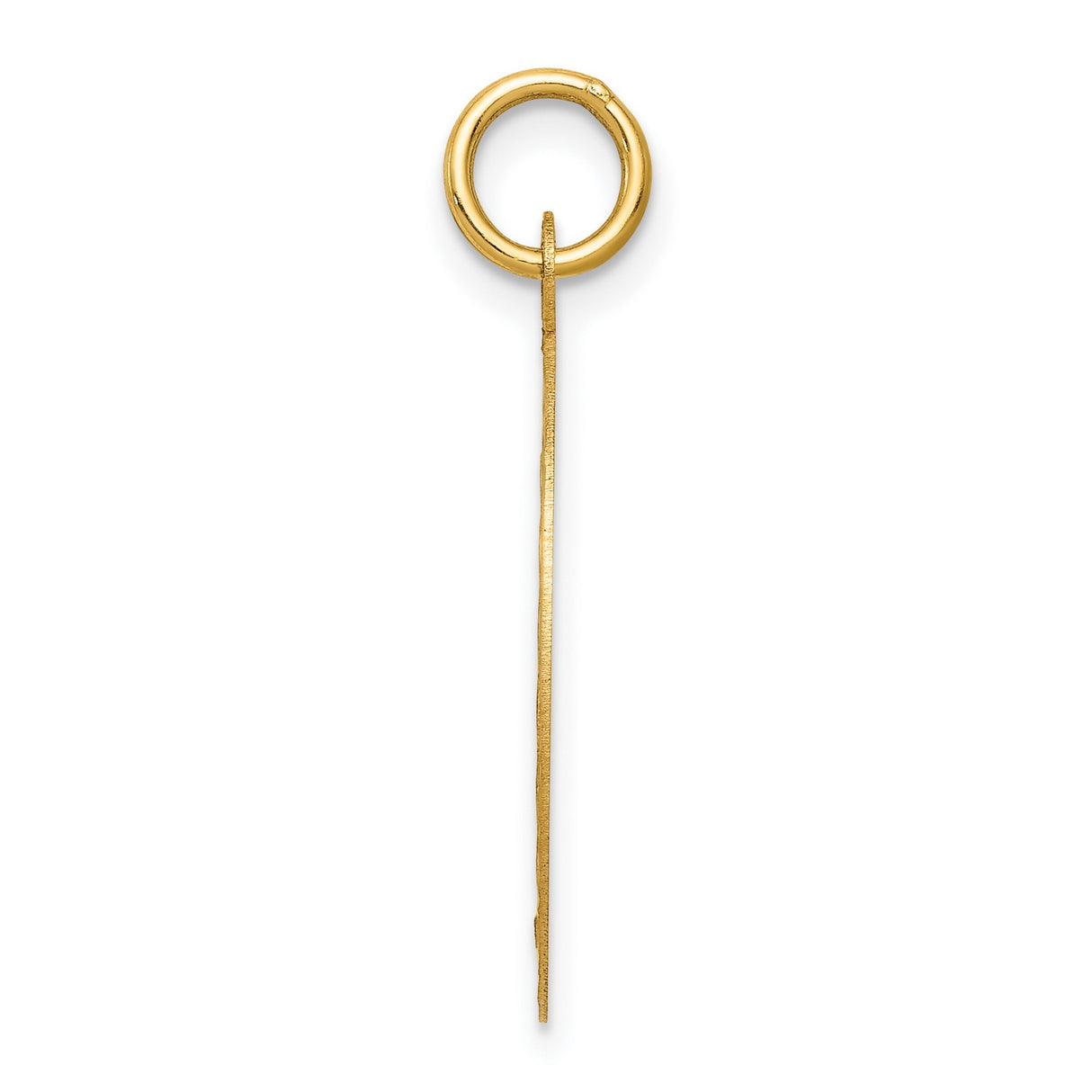 14k Yellow Gold Confirmation Pendant with Raised Cross and Sunburst Design