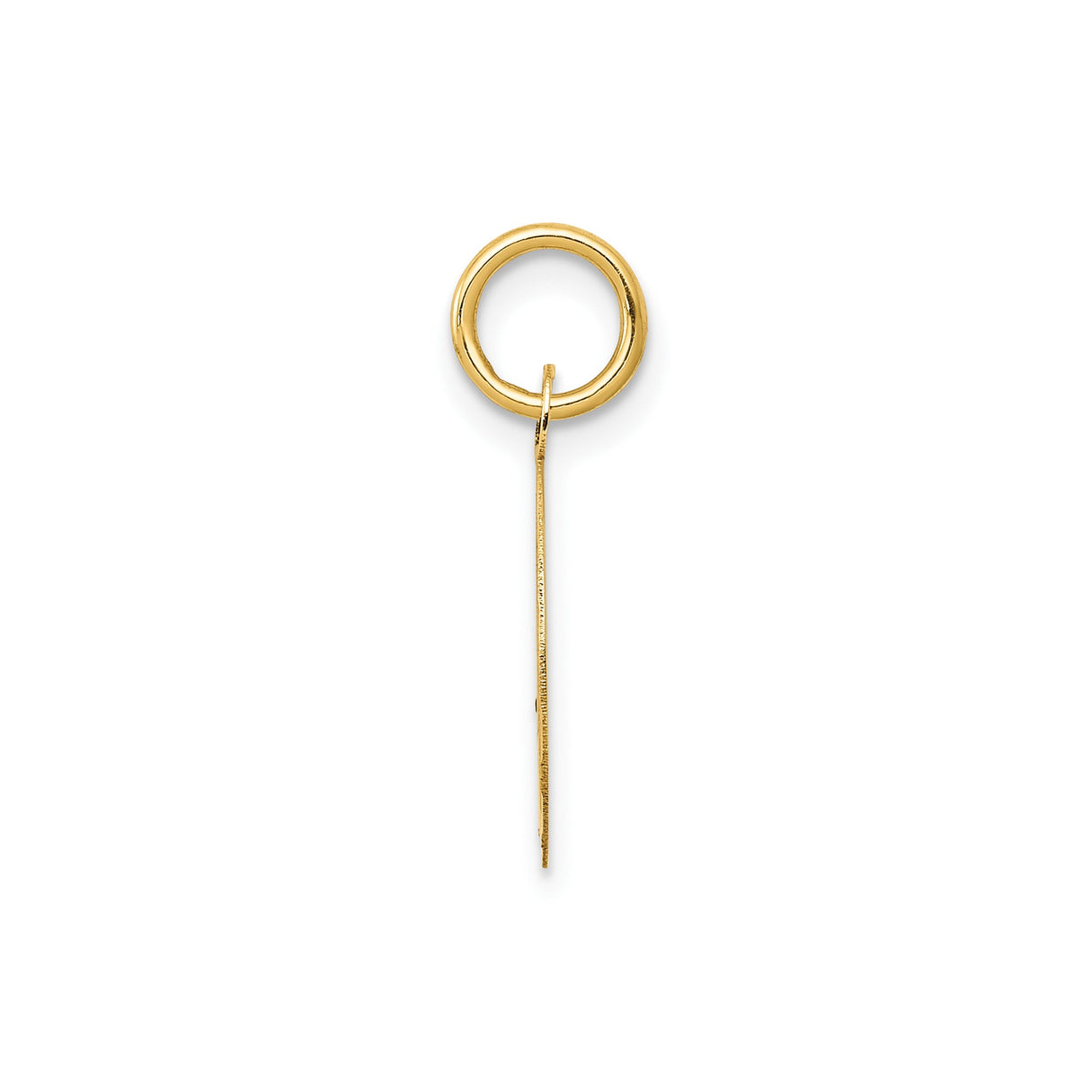 14k Yellow Gold Sweet 16 Pendant with Heart, Round Disc Charm for Teen Girls