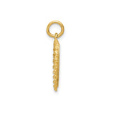 14k Yellow Gold Heart Shaped Pendant with Sweet 16 Engraving and Textured Border