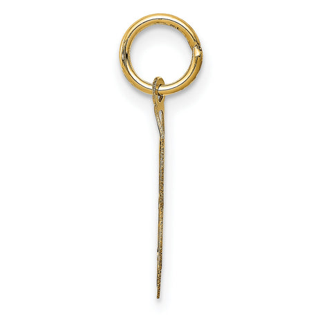 Happy Birthday Words on Flower Shaped Charm Pendant in Real 14k Yellow Gold
