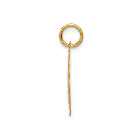14k Yellow Gold Happy Birthday Pendant with Cake and Candle Engraving Charm
