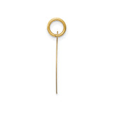 14k Yellow Gold Pendant, Round Happy Birthday Medallion Charm, Sentimental Jewelry