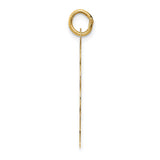 14k Yellow Gold Pendant, Scalloped Edge Happy Birthday Charm for Women