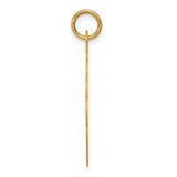 14k Yellow Gold Pendant, Scalloped Edge Happy Birthday Design Charm