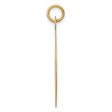 14k Yellow Gold Round Pendant with Happy Birthday Design and Decorative Border