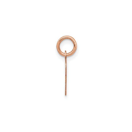 14k Rose Gold Heart Pendant with Smooth Polished Surface, Engravable Sentimental Jewelry
