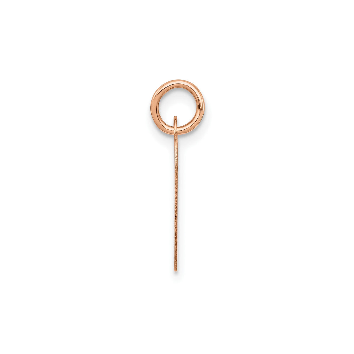 14k Rose Gold Heart Pendant Charm, Smooth Polished Disc Design, Minimalist Love Symbol for Women