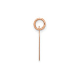 14k Rose Gold Heart Pendant Charm, Smooth Polished Disc Design, Minimalist Love Symbol for Women