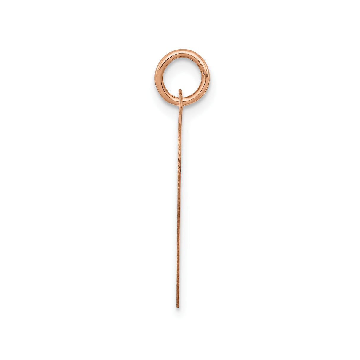 14k Rose Gold Heart Pendant with Polished Surface, Minimalist Charm for Women
