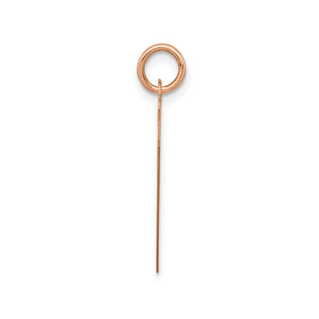 14k Rose Gold Heart Pendant with Polished Surface, Minimalist Charm for Women