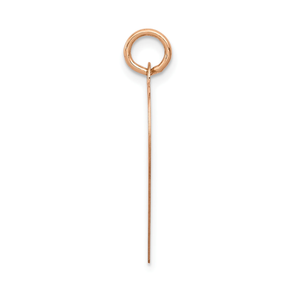 14k Rose Gold Heart Pendant, Smooth Disc Ideal for Engraving, Minimalist Romantic Jewelry for Women
