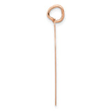 14k Rose Gold Heart Pendant Charm, Smooth Polished Disc for Engraving, Minimalist Love Jewelry
