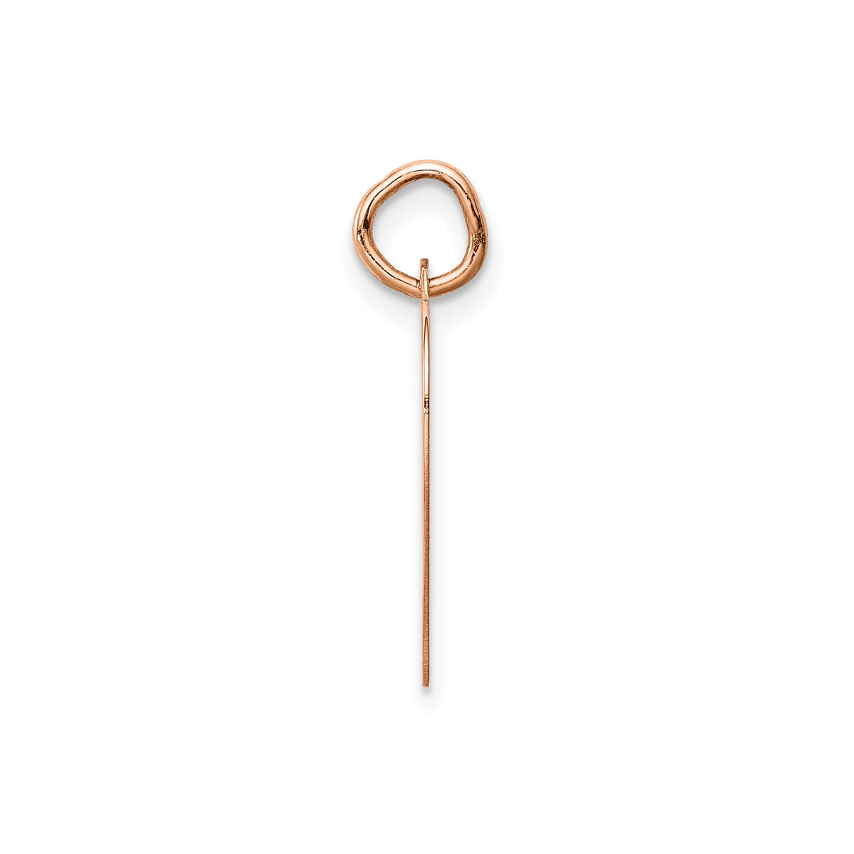 14k Rose Gold Heart Pendant, Smooth Polished Finish, Minimalist Style for Women