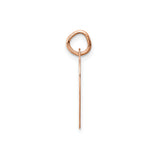 14k Rose Gold Heart Pendant, Smooth Polished Finish, Minimalist Style for Women