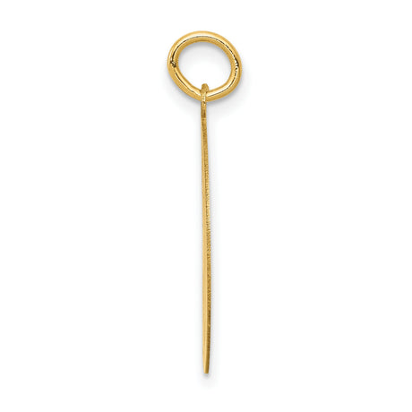 14k Yellow Gold Siberian Husky Pendant, Dog Charm with Disc Design for Pet Lovers