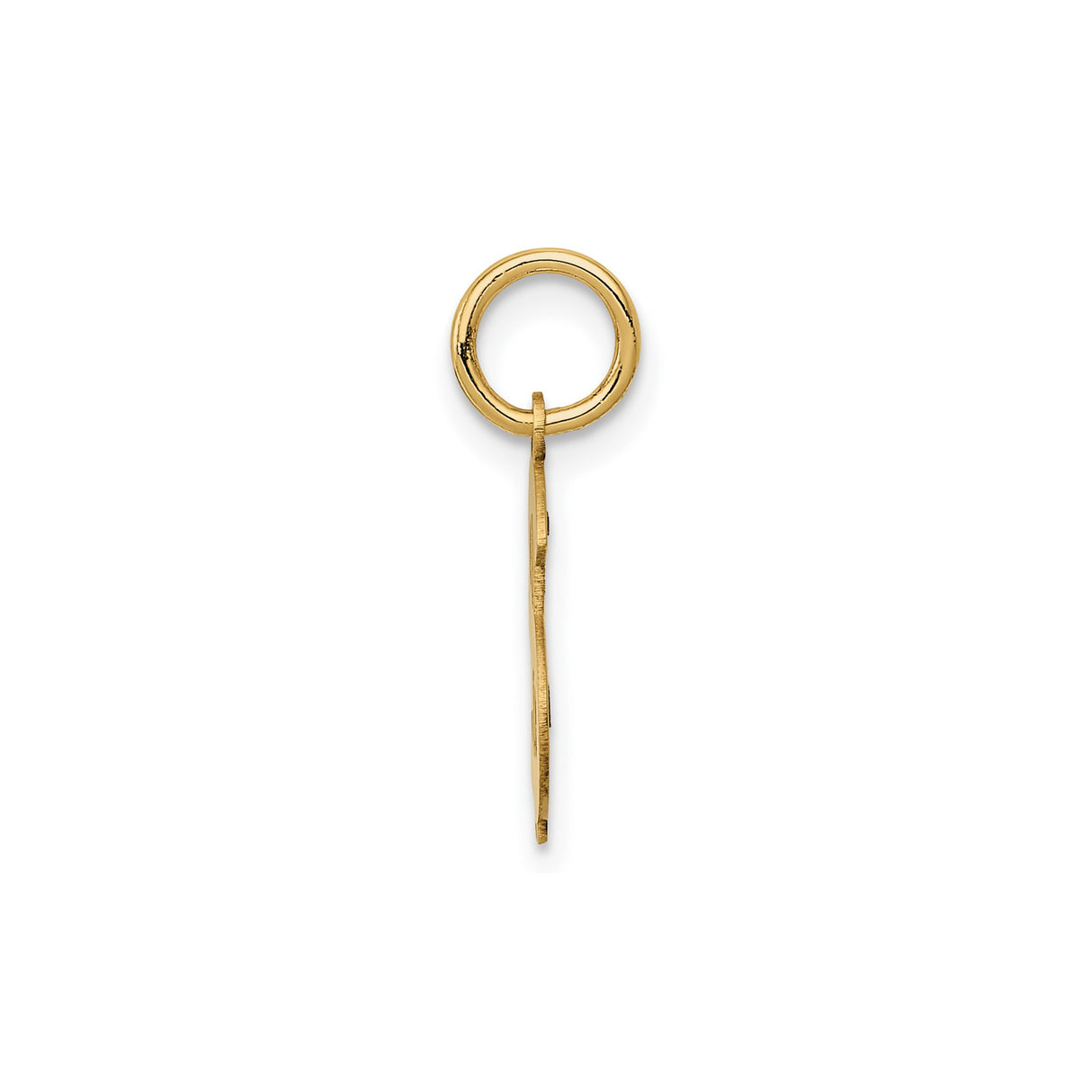 14k Yellow Gold Dollar Sign Pendant, Polished Hip Hop Money Charm for Men or Women