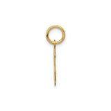 14k Yellow Gold Dollar Sign Pendant, Polished Hip Hop Money Charm for Men or Women
