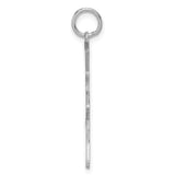14k White Gold Ballerina Pendant Charm with Graceful Dancer Ballet Motif for Women