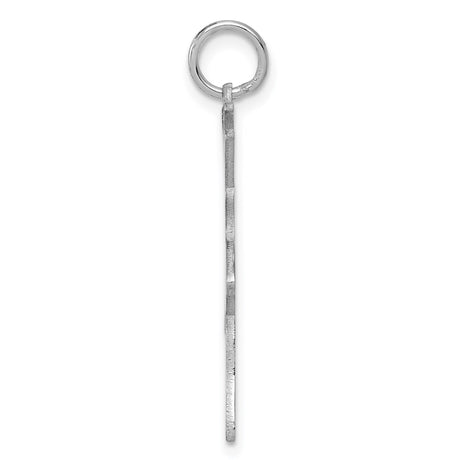 14k White Gold Ballerina Pendant Charm with Graceful Dancer Ballet Motif for Women