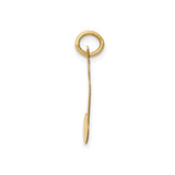 14k Yellow Gold Music Note Pendant, Polished Eighth Note Charm, Minimalist Musical Jewelry