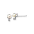 14k White Gold Stud Earrings with Cultured Pearls and Diamond Accents for Women