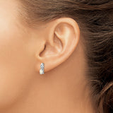 14k White Gold Stud Earrings with Oval Opal and Marquise Diamond Clusters