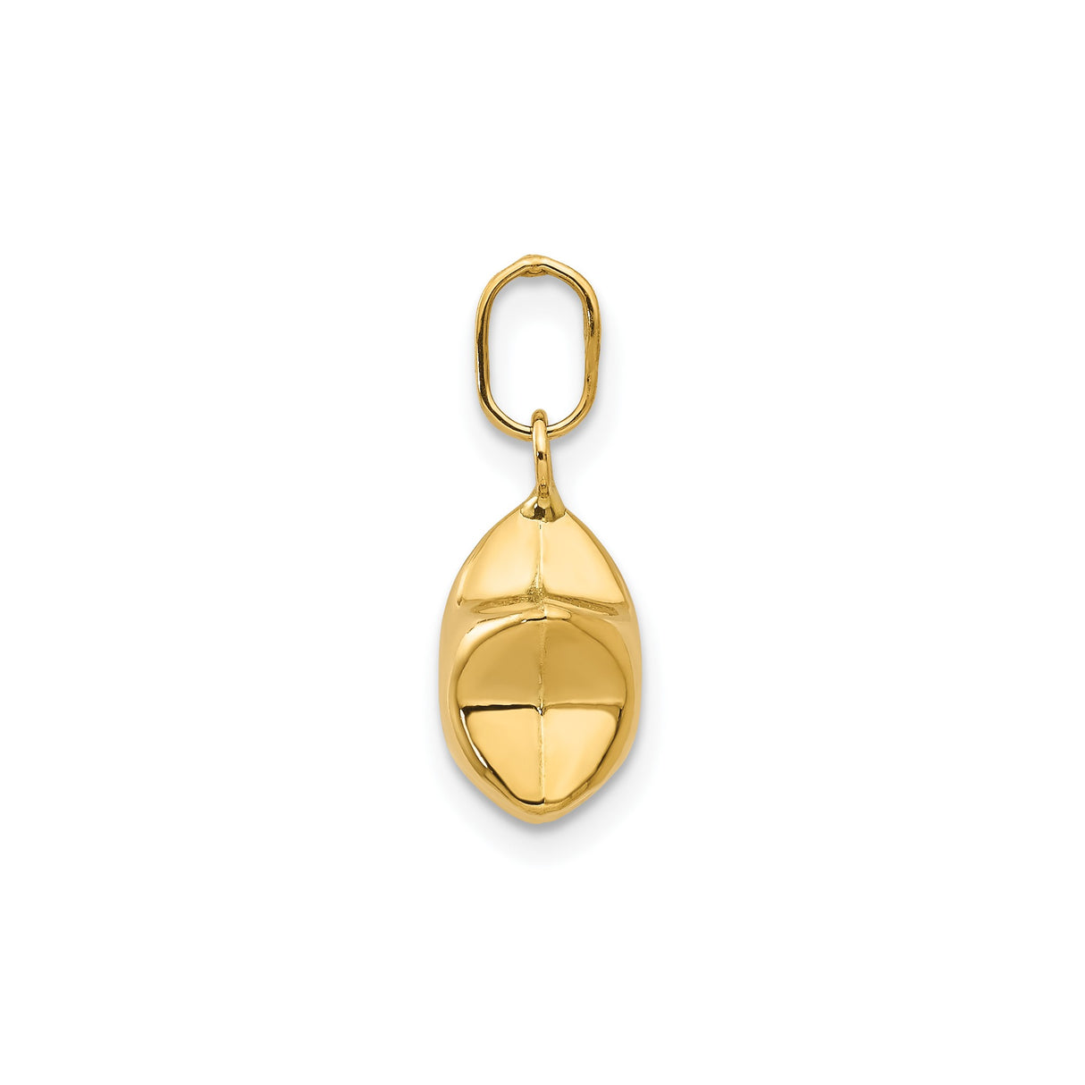 14k Yellow Gold Star Charm Pendant, Polished Five-Point Celestial Design for Women or Unisex Wear
