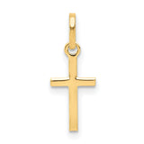 Latin Cross Charm Pendant in Real 14k Yellow Gold