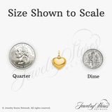 Puffed Heart in Polished 16x12mm Charm Pendant in Real 14k Yellow Gold