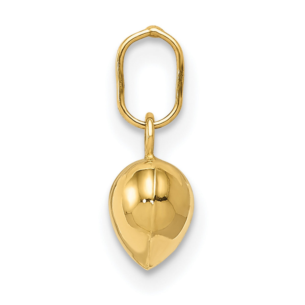 14k Yellow Gold Heart Locket Pendant, Smooth Polished Finish, Classic Symbol of Love for Women