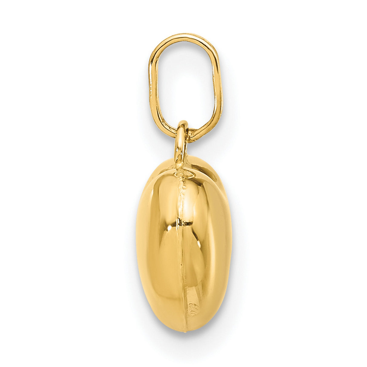 14k Yellow Gold Heart Pendant, Polished Minimalist Charm for Women