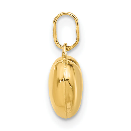 14k Yellow Gold Heart Pendant, Polished Minimalist Charm for Women