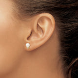 14k Yellow Gold Stud Earrings with Cultured Pearls and Diamond Accents, Classic Bridal Style