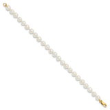 4-5mm FWC Pearl Bracelet Earrings Charm Pendant in Real 14k Yellow Gold