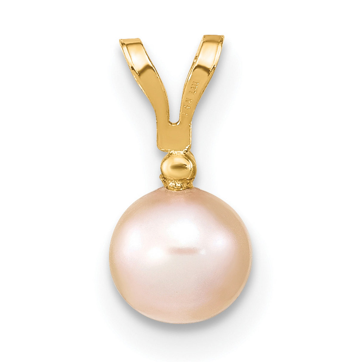 14k Yellow Gold Pendant with Cultured Pearl and Diamond Accent, Classic Charm for Women