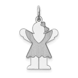 Kid Charm Pendant in Real 14k White Gold
