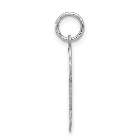 14k White Gold Boy Charm Pendant with Cap, Minimalist Family Symbol Design