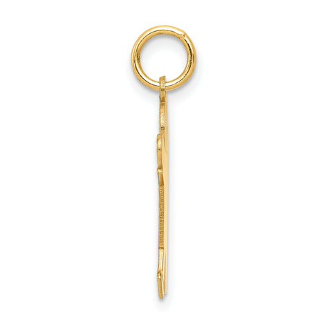 14k Yellow Gold Boy Charm Pendant with Cap and T-Shirt Design