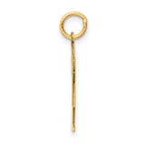 14k Yellow Gold Girl Silhouette Charm Pendant, Sentimental Family Keepsake for Women or Moms