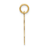 14k Yellow Gold Girl Shaped Pendant with Bow, Its a Girl Charm, Newborn Jewelry