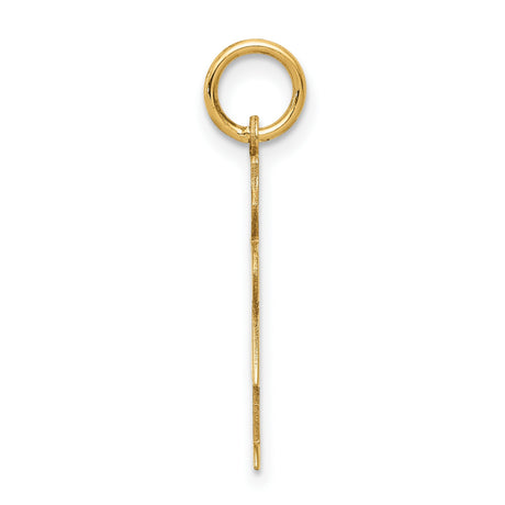 14k Yellow Gold Girl Shaped Pendant with Bow, Its a Girl Charm, Newborn Jewelry