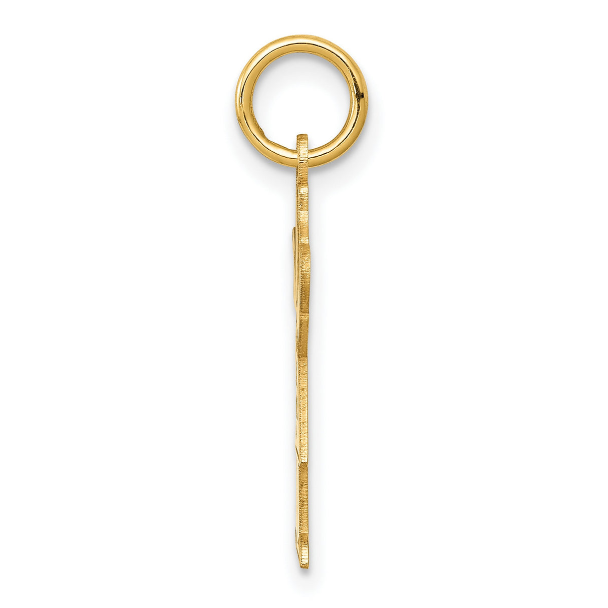 14k Yellow Gold Girl Pendant with Its a Girl Phrase, Baby Keepsake Charm for New Mothers