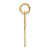 14k Yellow Gold Girl Pendant with Its a Girl Phrase, Baby Keepsake Charm for New Mothers