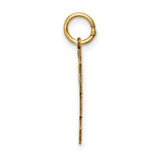 14k Yellow Gold Girl Pendant with Pigtails Dress Silhouette, Sentimental Family Charm